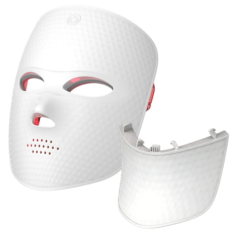 7-Color Wireless LED Face &amp; Neck Light Therapy Mask