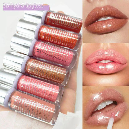 Long Lasting Hydrating Shimmer Lip Gloss Set (6 Colors)