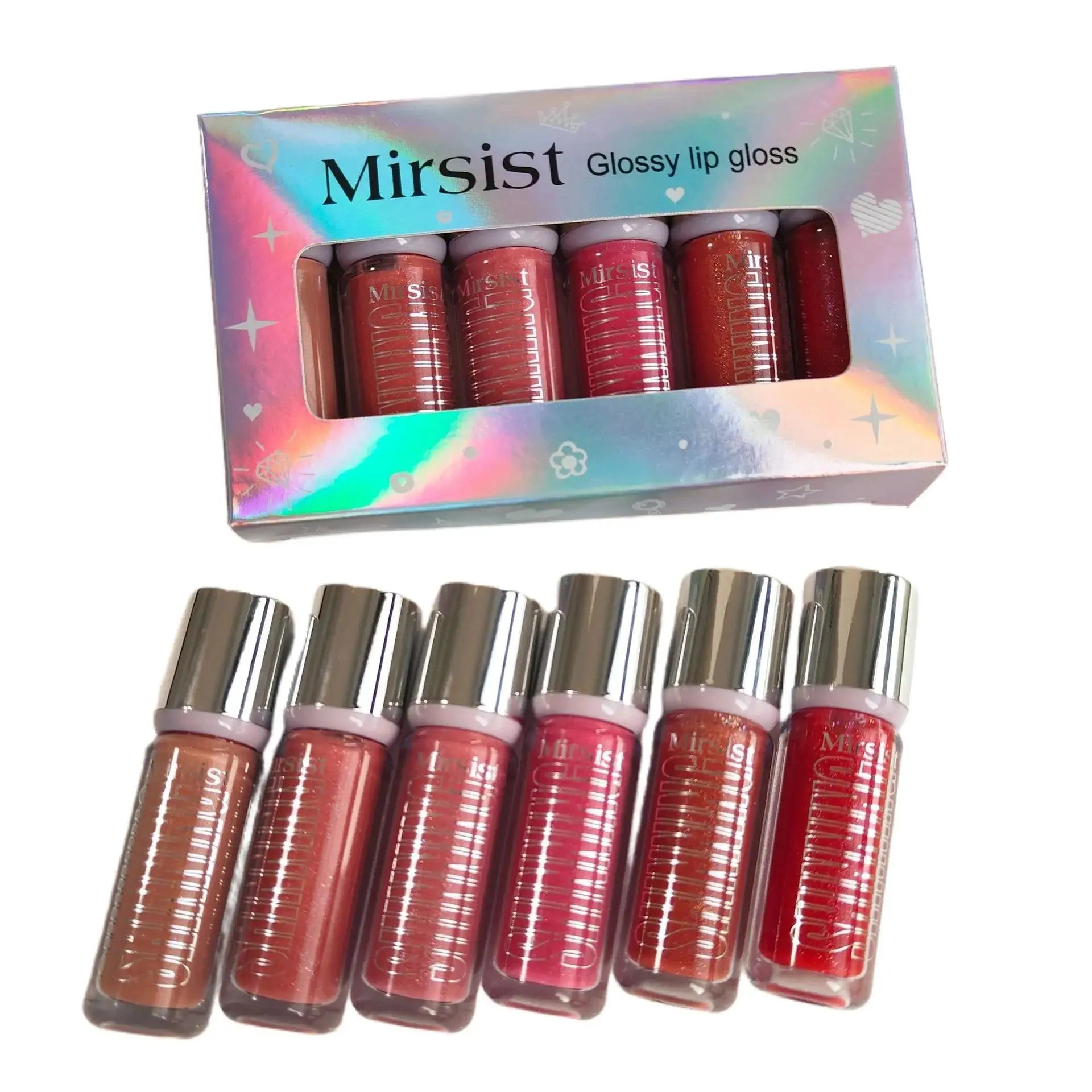 Long Lasting Hydrating Shimmer Lip Gloss Set (6 Colors)
