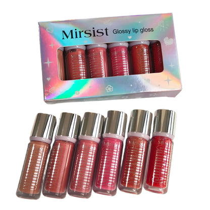 Long Lasting Hydrating Shimmer Lip Gloss Set (6 Colors)