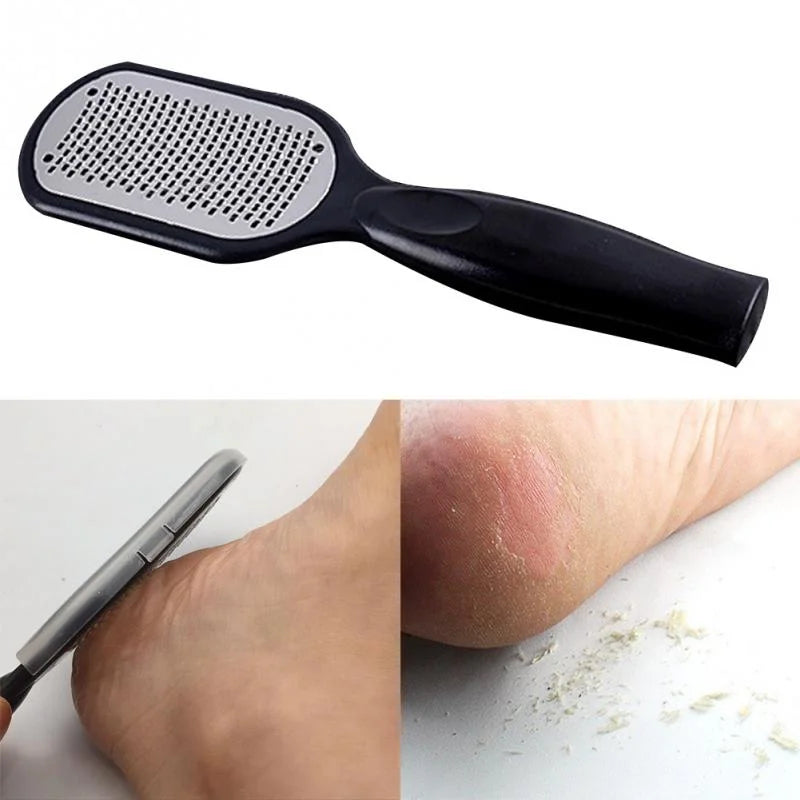 "Sculpt Smooth Feet: 304 Stainless Steel Callus Remover – Your Portable Foot Care Essential!"