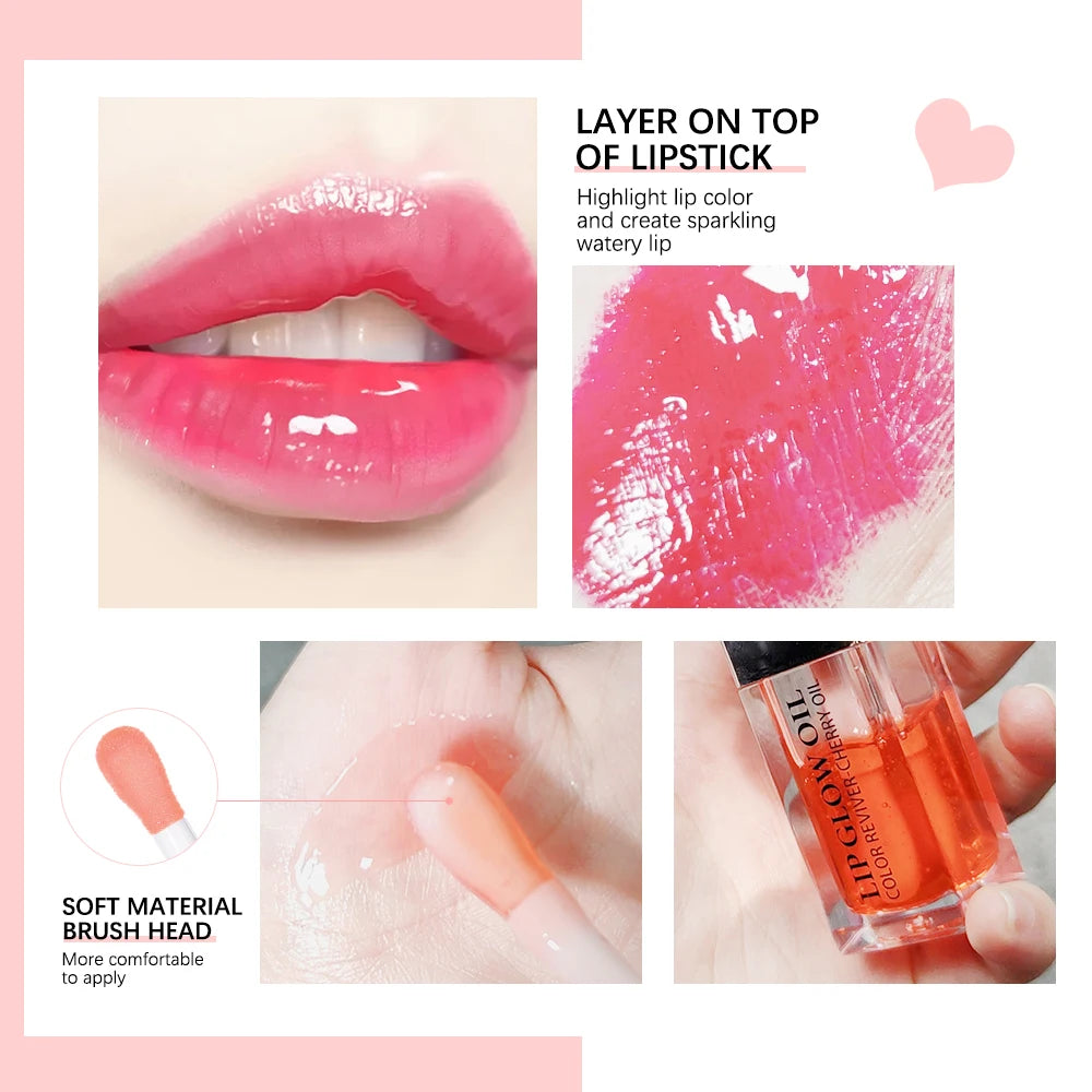Crystal Jelly Moisturizing Lip Oil – Hydrating Plumping Glossy Lip Care for Soft Shiny Lips