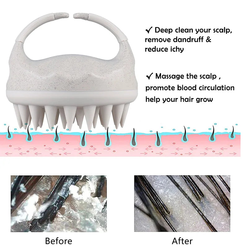 "Nourish Your Scalp, Nurture Your Hair: Biodegradable Scalp Brush Massager – Your Path to Healthier Hair!"