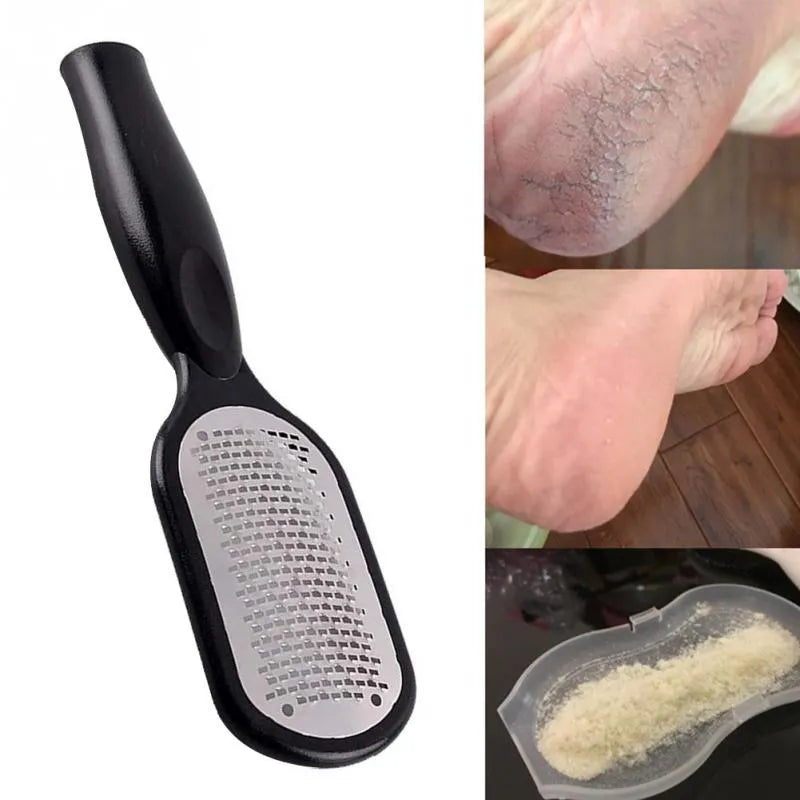 "Sculpt Smooth Feet: 304 Stainless Steel Callus Remover – Your Portable Foot Care Essential!"