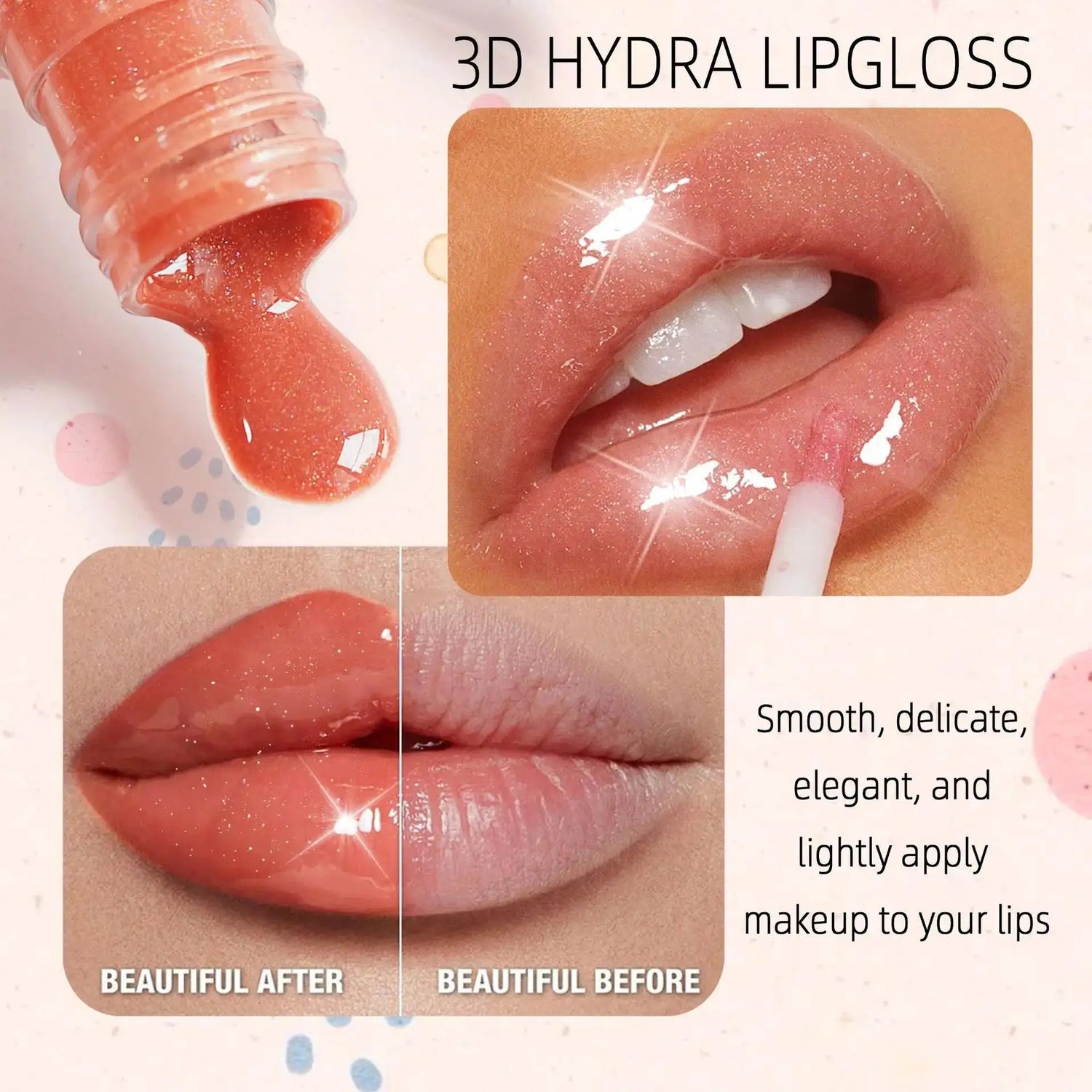 Long Lasting Hydrating Shimmer Lip Gloss Set (6 Colors)