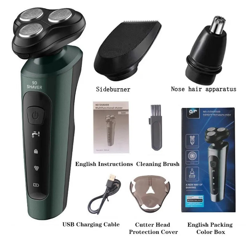 "Master the Art of Precision: Intelligent Wet/Dry Electric Razor for Men – Your Ultimate beard Grooming Solution!"