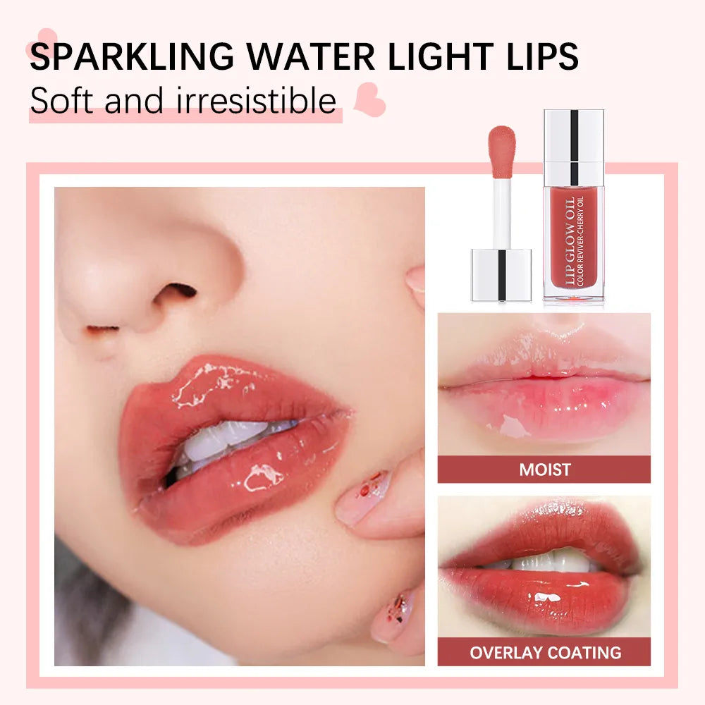 Crystal Jelly Moisturizing Lip Oil – Hydrating Plumping Glossy Lip Care for Soft Shiny Lips