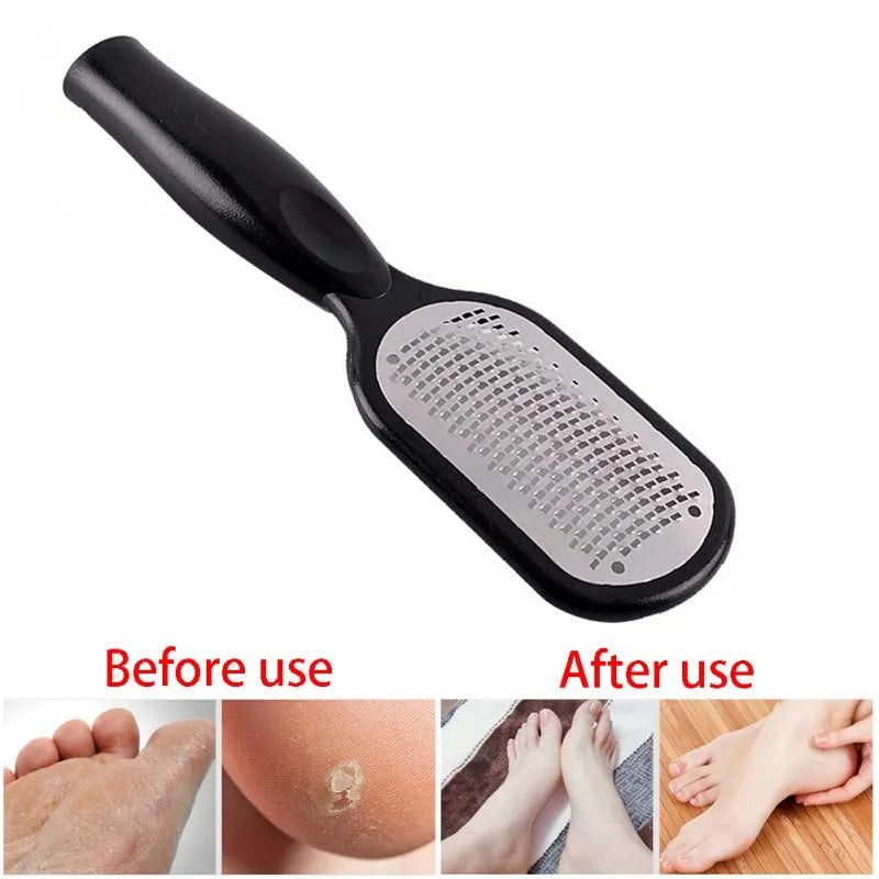 "Sculpt Smooth Feet: 304 Stainless Steel Callus Remover – Your Portable Foot Care Essential!"