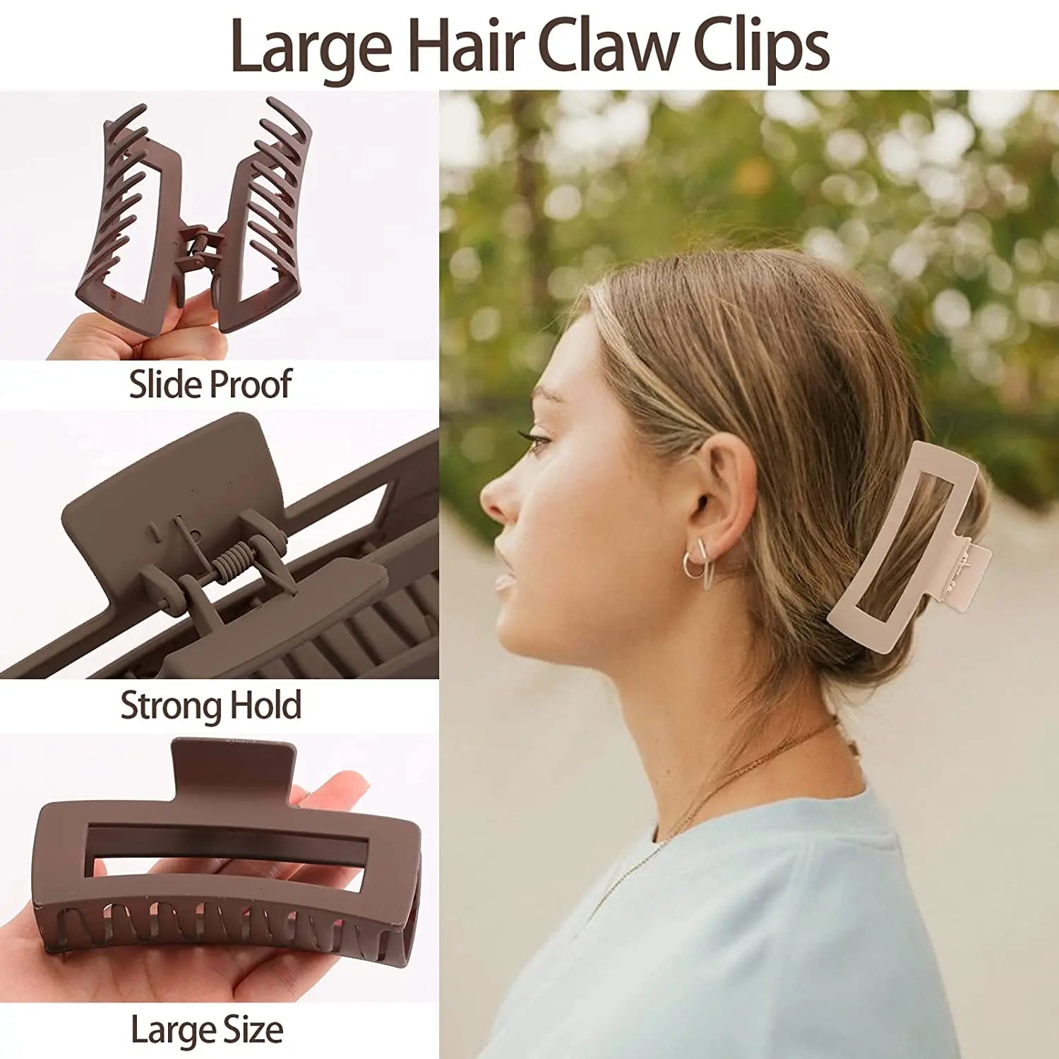 "Effortless Elegance Collection: 4PCS Stylish Hair Claws Set – Elevate Your Hairstyle Game!"